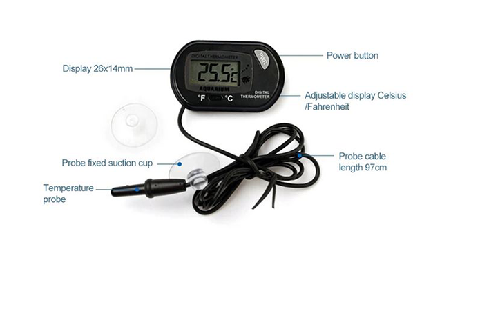 Aquarium Digital LCD Thermometer with Probe