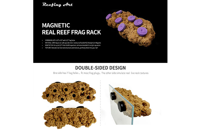 Magnetic Reef Rock Frag Rack - Brown