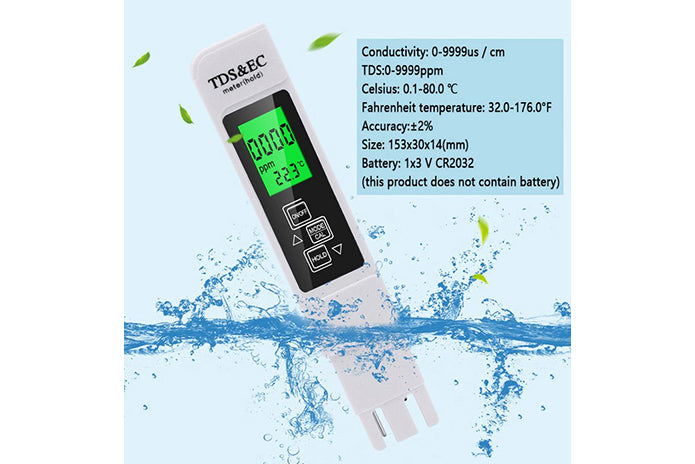 Digital TDS, EC, Temperature Meter