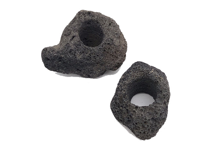 Black Lava Rock with Hole